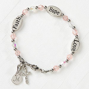 Faith, Hope & Love Childs Personalized Bracelet - 16896
