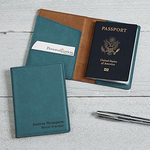 Signature Series Personalized Passport Holder- Teal - 16957-T