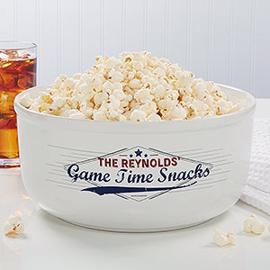 Game Time Personalized Large Snack Bowl - 16964