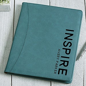 Bold Style Personalized Full Pad Portfolio-Teal - 17183-T