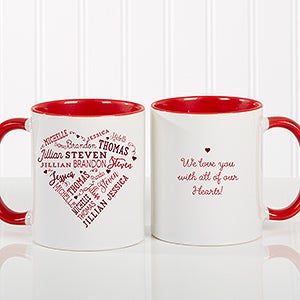 Personalized Coffee Mug - Close To Her Heart - Red - 17195-R