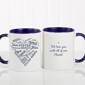 Personalized Coffee Mug - Close To Her Heart - Blue - 17195-BL