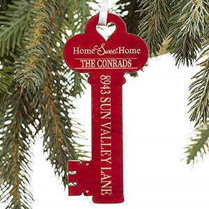 New Home Personalized Key Ornament- Red Maple - 17235-R