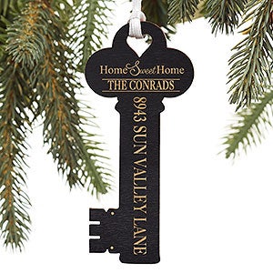 New Home Personalized Key Ornament- Black - 17235-BLK