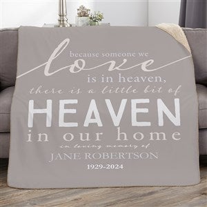 Heaven In Our Home Personalized 60x80 Sherpa Blanket - 17382-SL