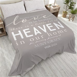 Heaven In Our Home Personalized 90x90 Plush Queen Fleece Blanket - 17382-QU