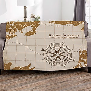 Compass Inspired Retirement Personalized 60x80 Plush Fleece Blanket - 17384-FL