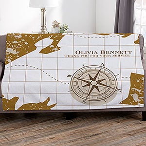 Compass Inspired Retirement Personalized 50x60 Sweatshirt Blanket - 17384-SW