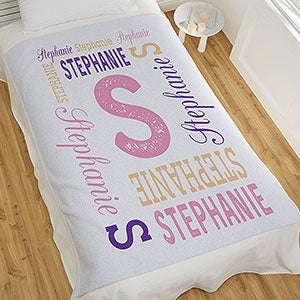 Kids Name Personalized 50x60 Sweatshirt Blanket for Kids - 17428-SW