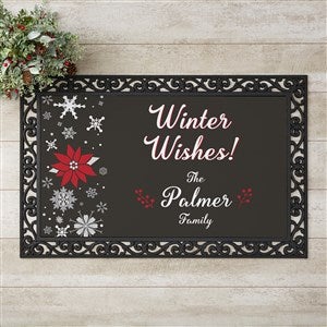 Wintertime Wishes Personalized Doormat- 20x35 - 17795-M