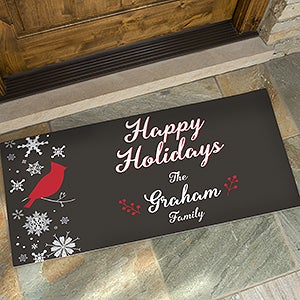 Wintertime Wishes Personalized Oversized Doormat- 24x48 - 17795-O