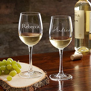 Classic Celebrations Personalized White Wine Glass - 17830-WN