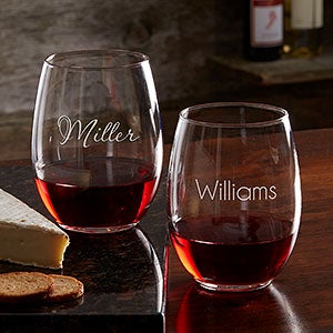 Classic Celebrations Personalized Stemless Wine Glass - 17830-SN