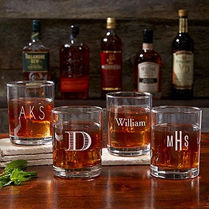 Classic Celebrations Engraved Old Fashioned Whiskey Glass - 17834-N