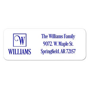 Square Monogram Personalized Return Address Labels - 17921