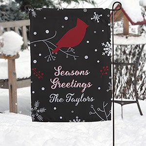 Wintertime Wishes Personalized Garden Flag - 17961
