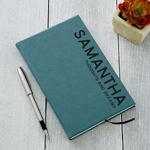 Bold Style Personalized Teal Writing Journal - 18094