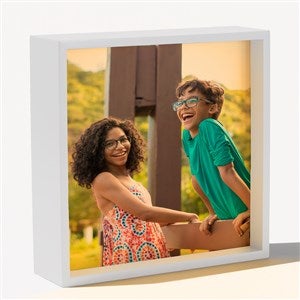 Personalized Photo LED Ivory Light Shadow Box- 10