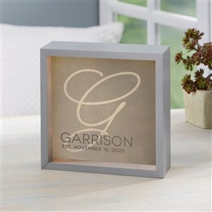 Initial Accent Personalized LED Light Shadow Box- 6