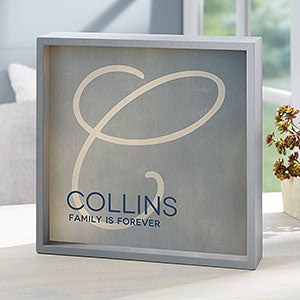 Initial Accent Personalized LED Light Shadow Box- 10