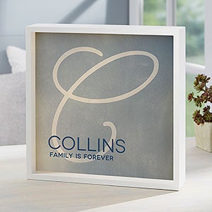 Initial Accent Personalized LED Ivory Light Shadow Box- 10