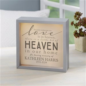 Heaven In Our Home Personalized LED Light Shadow Box- 6