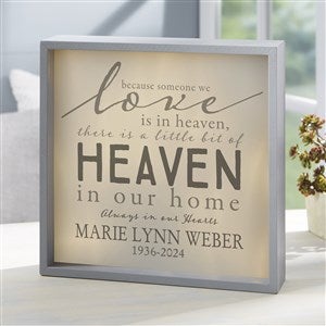 Heaven In Our Home Personalized LED Light Shadow Box- 10