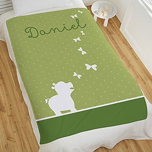 Baby Zoo Animals Personalized 50x60 Fleece Blanket - 18408-F