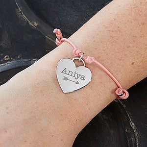 Custom Engraved Heart Charm For Italian Charm Bracelets | Personalised Stainless Steel Gift 10 thumbnail image