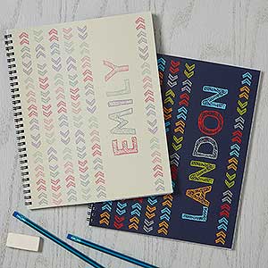 Stencil Name Personalized Large Notebooks-Set of 2 - 18511