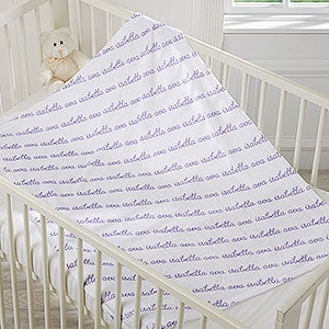 Playful Name Personalized 30x40 Fleece Baby Blanket - 18557