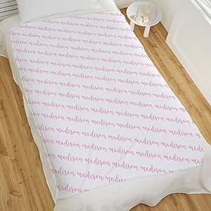 Playful Name Personalized 60x80 Fleece Blanket - 18557-L