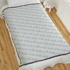Playful Name Personalized 56X60 Woven Throw Blanket - 18557-A
