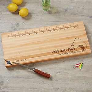 The Big Catch Personalized Maple Fillet Board - 18602
