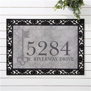 House Key Personalized Address Doormat- 18x27 - 18745