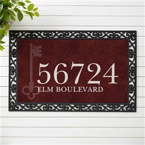 House Key Personalized Address Doormat- 20x35 - 18745-M