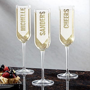 Luigi Bormioli® Write Your Own Personalized Modern Champagne Flute - 18764