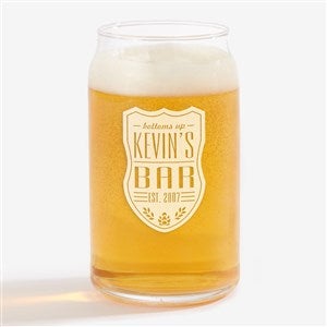 Beer Label Engraved Beer Can Glass - 18870-M