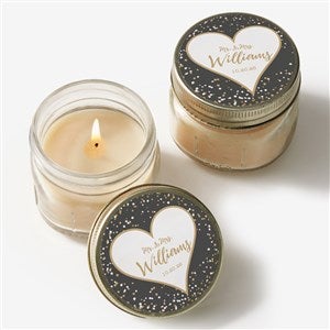 Sparkling Love Personalized Wedding Mason Jar Candle Favors - 18919