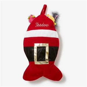 Santa Belt Personalized Cat Christmas Stocking - 19014-C