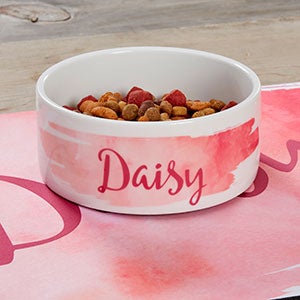 Watercolor Personalized Dog Bowl- Small - 19022-S