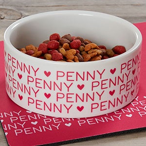 Pet Repeating Name Personalized Dog Bowl - Large - 19024-L