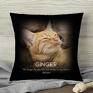 Pet Memorial Personalized 14quot; Photo Pillow - 19549-S
