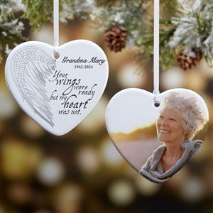 Angel Wings Personalized Photo Memorial Ornament - 19551-2