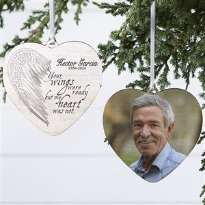 Your Wings Personalized Heart Ornament- 3.625