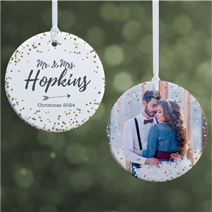 Sparkling Love Personalized Wedding Ornament- 2.85