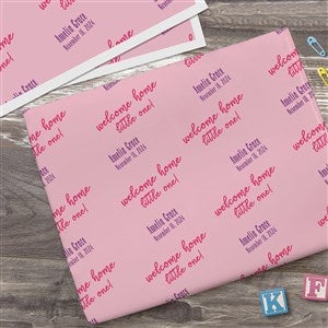 Step & Repeat Personalized New Baby Wrapping Paper Sheets - Set of 3 - 20034-S