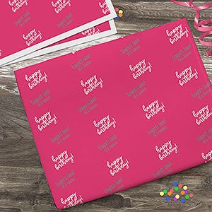 Step  Repeat Personalized Birthday Wrapping Paper Sheets - 20035-S