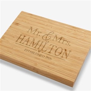 The Wedding Couple Personalized Bamboo Cutting Board- 14x18 - 20126-L