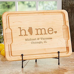 Home State Personalized Hardwood Cutting Board - 12x17 - 20129